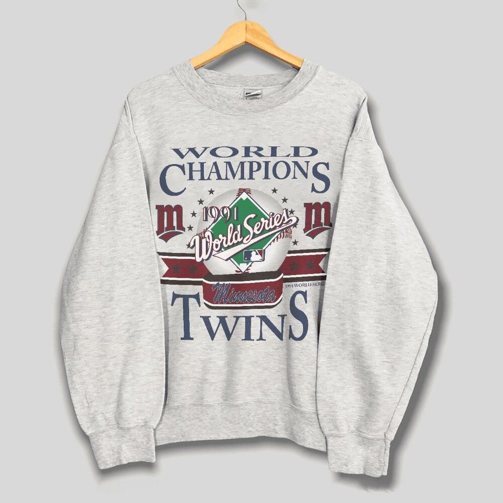 1991 Minnesota Twins World Series Champions Crewneck Sweatshirt, MLB Shirt Tee
